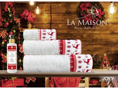 Подарочный набор полотенец La Maison с парфюмом - Joyy (Turkey), 3 штуки Подарочный набор полотенец La Maison с парфюмом - Joyy (Turkey), 3 штуки